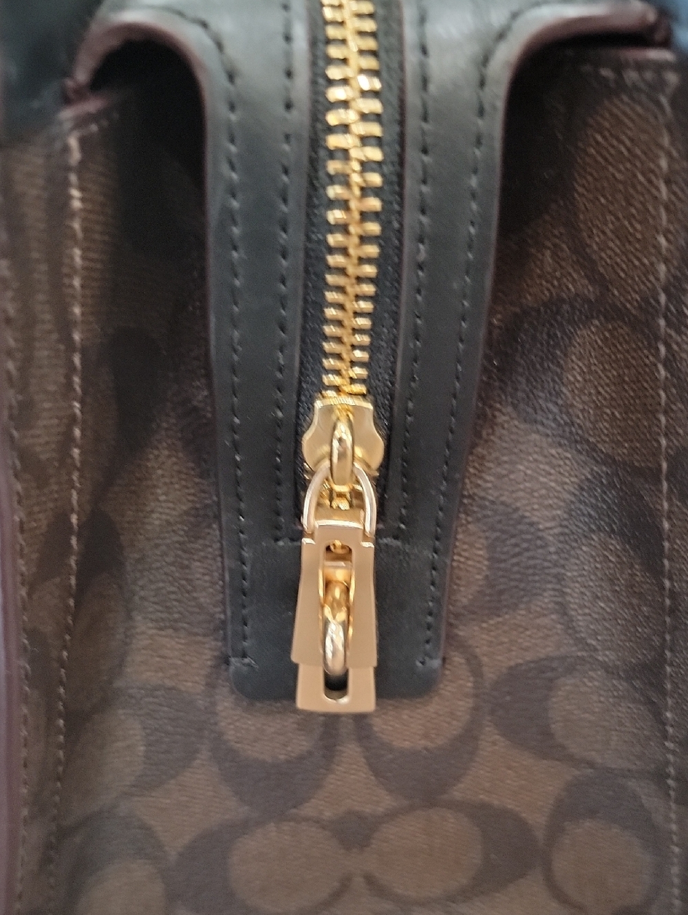 COACH Zoe Carryall Bag in Signature Canvas Print Floral Embroidery w/ lock & key - Picture 6 of 11
